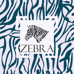 Zebra seamless pattern. Vector illustration.