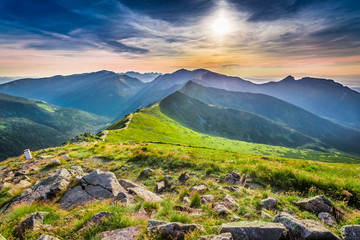 Sunset in Tatras mountains, Kasprowy Wierch, Poland