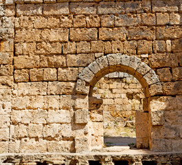  bush gate  in  athens the      old column  stone  construction