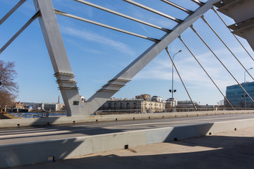 Fototapeta premium Lazarev bridge's fragment. St. Petersburg, Russia 
