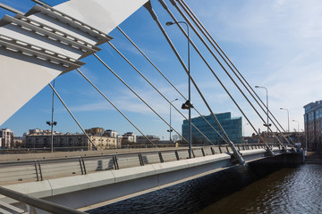 Lazarev bridge's fragment. St. Petersburg, Russia
