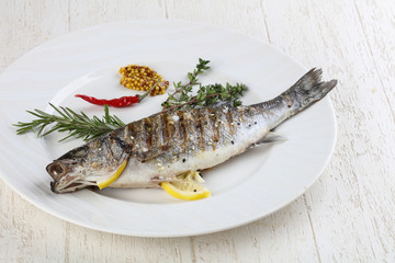 Grilled seabass