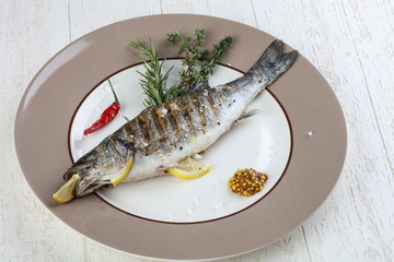 Grilled seabass