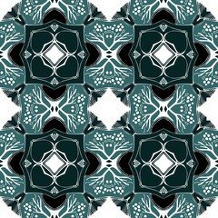 Seamless pattern in blue tones. Vector illustration 