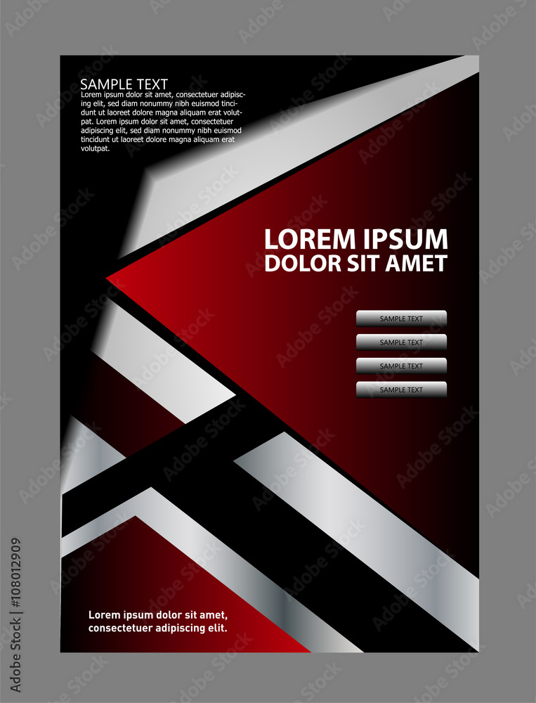 Wall mural professional business design layout template or corporate banner design. magazine cover, publishing 