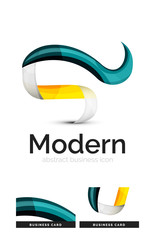 Ribbon swirl business logo