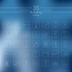 Set of building icons