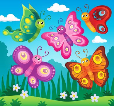Happy butterflies theme image 2