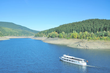 die Okertalsperre im Harz bei Altenau,Niedersachsen,Deutschland