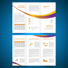 Obraz premium brochure folder leaflet color yellow line white background