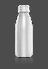 Blank packaging beverage bottle isolated on gray background
