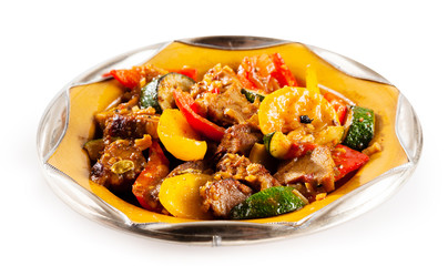 Traditional Tajine Dish with Fresh Vegetables
