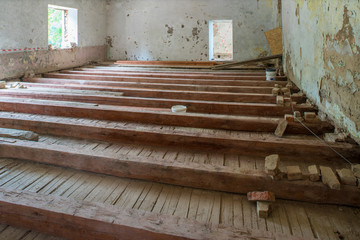 Wooden structures. Reconstruction of the building.