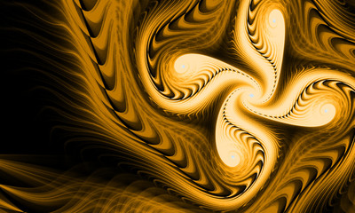 Abstract wallpaper. Abstract fractal. Fractal art background for creative design. Decoration for wallpaper desktop, poster, cover booklet, card. Psychedelic. Print for clothes, t-shirt.