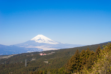 Mount Fuji which I saw from Yamanaka Castle Park