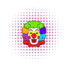 Clown icon, comics style