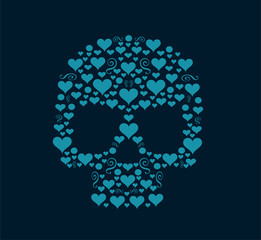 Plakat skull vector for fashion design, pattern, tattoo or backgrounds