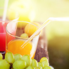 Glass of Fresh Fruit Juice Beverage Glasses Summer