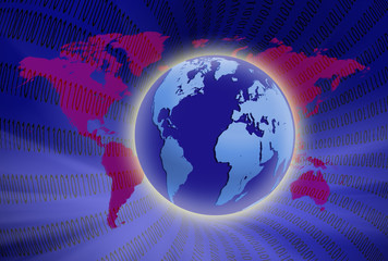 abstract image of the globe close-up