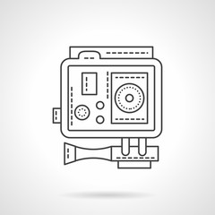 Professional extreme cam flat line vector icon