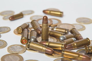Ammunition and valid coins. Sales of weapons and ammunition. Illegal trade of ammunition