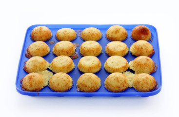 Cake pops preparation, baked ball dough in mold