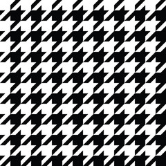 Houndstooth Pattern Black in Vector
