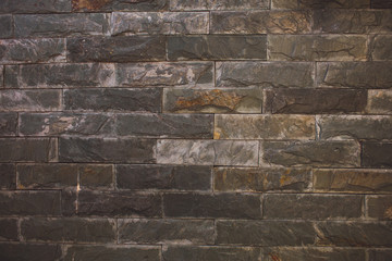 black gray brick wall texture background