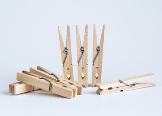 Wooden clothespins
