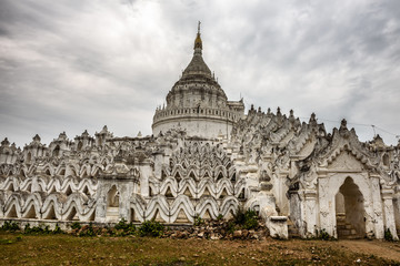 White pagoda of Hsinbyume in Mingun, Myanmar