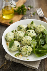 Spinach dumplings