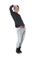  man with a salute position