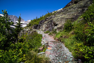 Glacier national park montana mountains and lakes