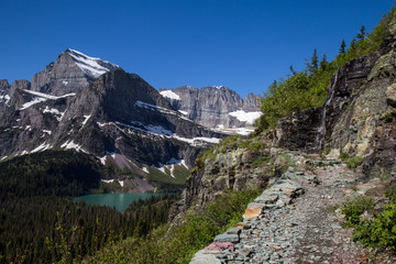 Glacier national park montana mountains and lakes