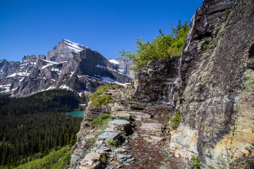 Glacier national park montana mountains and lakes