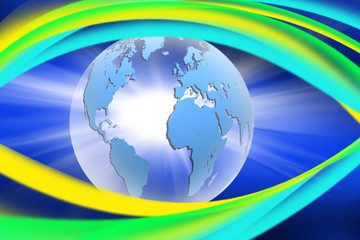 abstract image of the globe close-up