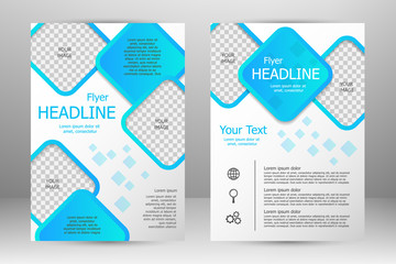 Vector flyer template design. For business brochure, leaflet or magazine cover