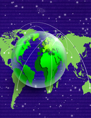 abstract image of the globe closeup