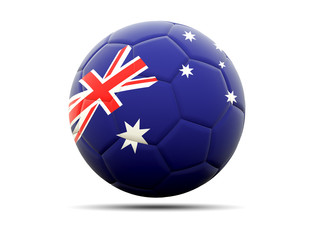 Football with flag of australia
