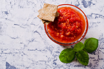 Homemade fresh salsa