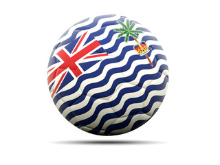 Football with flag of british indian ocean territory