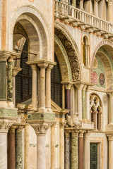 Detail des Dogenpalast in Venedig, Italien