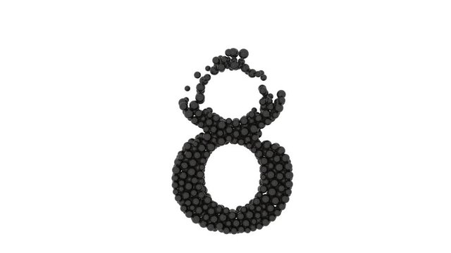 Dynamic magnetic spheres as number 8