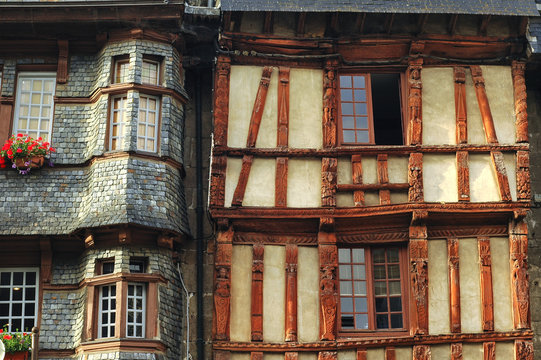 Lannion (Brittany): haòf-timbered buildings