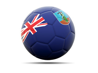 Fototapeta premium Football with flag of montserrat