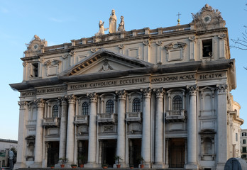 Fototapeta na wymiar The Buon Consiglio church in Naples, imitation of St. Peter in t