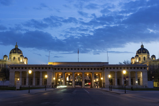 Exterior castle gate in Vienna in Austria