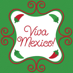 Curly sign Mexican card in vector format.