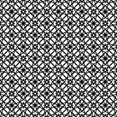 Seamless black and white vector grid pattern