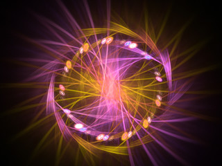 Abstract wallpaper. Abstract fractal. Fractal art background for creative design. Decoration for wallpaper desktop, poster, cover booklet, card. Psychedelic. Print for clothes, t-shirt.